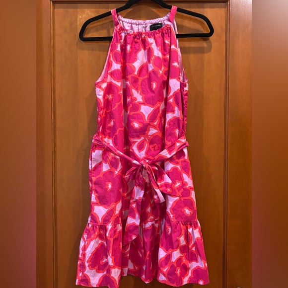 NWT Banana Republic Factory Pink Floral POPLIN TIERED MINI DRESS Size S - Picture 7 of 11